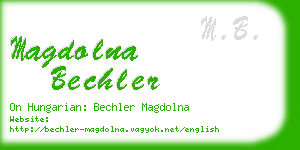 magdolna bechler business card
